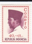 Stamps Indonesia -  Presidente Sukarno 1901-1970 Lider Nacional -Conefo