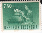 Sellos de Asia - Indonesia -  Operario