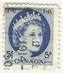 Stamps : America : Canada :  REINA ELIZABETH II
