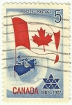 Stamps : America : Canada :  BANDERA CANADIENSE