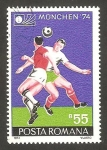 Sellos de Europa - Rumania -  2848 - Mundial de fútbol Munich 74