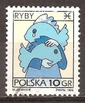 Stamps Poland -  Los signos del Zodíaco. Pez persona que hubiera peces (Piscis).