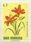 Stamps : Europe : San_Marino :  HEMEROCALLIS HYBRIDA