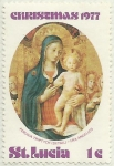 Stamps Saint Lucia -  PERUGIA TRIPTYCH ( DETAIL) - FRA ANGELICO