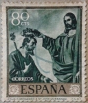 Sellos de Europa - Espa�a -  jesus coronando a s jose izurbaran 1962