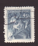 Stamps : Europe : Czechoslovakia :  Trabajador de la fundición