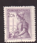 Stamps : Europe : Czechoslovakia :  Enfermera