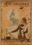 Stamps : America : Colombia :  derechos politicos de la mujer 1964