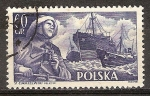 Sellos de Europa - Polonia -  Marina Mercante. 