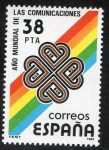 Stamps Spain -  2709- Año Mundial de las Comunicaciones. Logotipo.