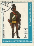 Stamps : Asia : United_Arab_Emirates :  HUSSARD DE BELLING - PRUSEE 1775