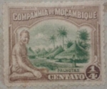Stamps Mozambique -  companhia de mozambique (palhotas) 1914