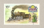 Stamps Liberia -  Locomotora E.E.U.U.