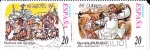 Stamps Spain -  Escenas del Quijote-LOS GALEOTES y LOS CUEROS    (H)