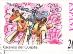 Stamps Spain -  Escenas del Quijote-CLAVILEÑO     (H)