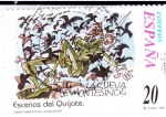 Sellos de Europa - Espa�a -  Escenas del Quijote- LA CUEVA DE MONTESINOS    (H)