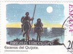 Sellos de Europa - Espa�a -  Escenas del Quijote- PARECIOLES ESPACIOSÍSIMO    (H)