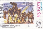 Sellos de Europa - Espaa -  Escenas del Quijote- LA VUELTA A CASA    (H)