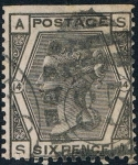 Stamps Europe - United Kingdom -  REINA VICTORIA 1873. Y&T Nº 52