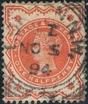 Stamps United Kingdom -  CINCUENTENARIO DEL REINADO DE VICTORIA Y PROCLAMACIÓN DEL IMPERIO DE LAS INDIAS. Y&T Nº 91