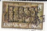 Sellos de Europa - Espaa -  NAVIDAD- 1973-Adoración de los Reyes- Iglesia de Butrera (Burgos)    (H)