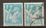 Stamps : Europe : France :  Tipo Iris "antorcha".
