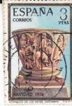 Sellos de Europa - Espa�a -  NAVIDAD- 1974- Adoración de los Reyes-Valcobero  (H)    