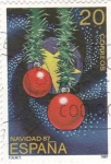 Stamps Spain -  NAVIDAD- 1987 Bolas decorativas navideñas    (H)