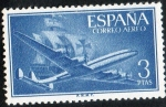 Stamps : Europe : Spain :  1175- Superconstellatión y nao "Santa María ".