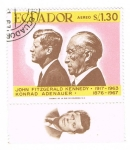 Stamps Ecuador -  JOHN FITZGERALD KENEDDY