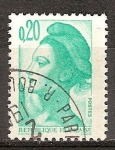Stamps France -  Liberty (Libertad de guiar al pueblo de Delacroix).