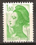 Stamps : Europe : France :  Liberty (Libertad de guiar al pueblo de Delacroix).