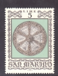 Stamps : Europe : San_Marino :  Escudo de combate del siglo XVI