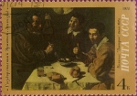 Stamps : Europe : Russia :  Museos de arte Exteriores de la URSS. "Desayuno" por Velasquez.
