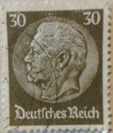 Stamps : Europe : Germany :  von hindenburg 1933 reich