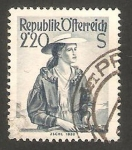 Stamps Austria -  896 - Traje típico de Ischl 1820