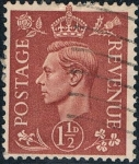 Sellos de Europa - Reino Unido -  JORGE VI 1937-47. FONDO CLARO. Y&T Nº 211A