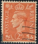 Stamps : Europe : United_Kingdom :  JORGE VI 1937-47. FILIGRANA INVERTIDA. Y&T Nº 212Ab