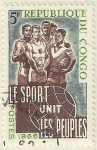 Stamps : Africa : Republic_of_the_Congo :  LES SPORT UNIT LES PEUPLES