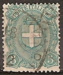 Stamps : Europe : Italy :  Escudo de armas de Saboya dentro de un óvalo.