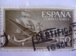 Stamps Spain -  Superconstellation y Nao Santa María. Ed: 1171