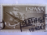 Sellos de Europa - Espaa -  Superconstellation y Nao Santa María. Ed: 1171