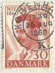 Stamps : Europe : Denmark :  NIELS R FINSEN 1860 1960