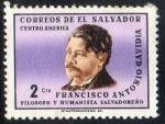 Stamps El Salvador -  Francisco Antonio Gavida.