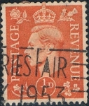 Stamps United Kingdom -  JORGE VI 1951 FILIGRANA INVERTIDA. Y&T Nº 251a