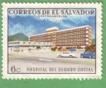Stamps : America : El_Salvador :  Hospital del Seguro Social