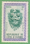Stamps Ivory Coast -  Masque Guere