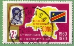Stamps : Africa : Democratic_Republic_of_the_Congo :  10 Aniversario de la Independencia 30 de Junio