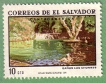 Stamps El Salvador -  Baños Los Chorros