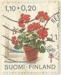 Stamps Finland -  POLARGOMIUM ZONALE